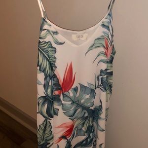 Peach love tropical shift dress